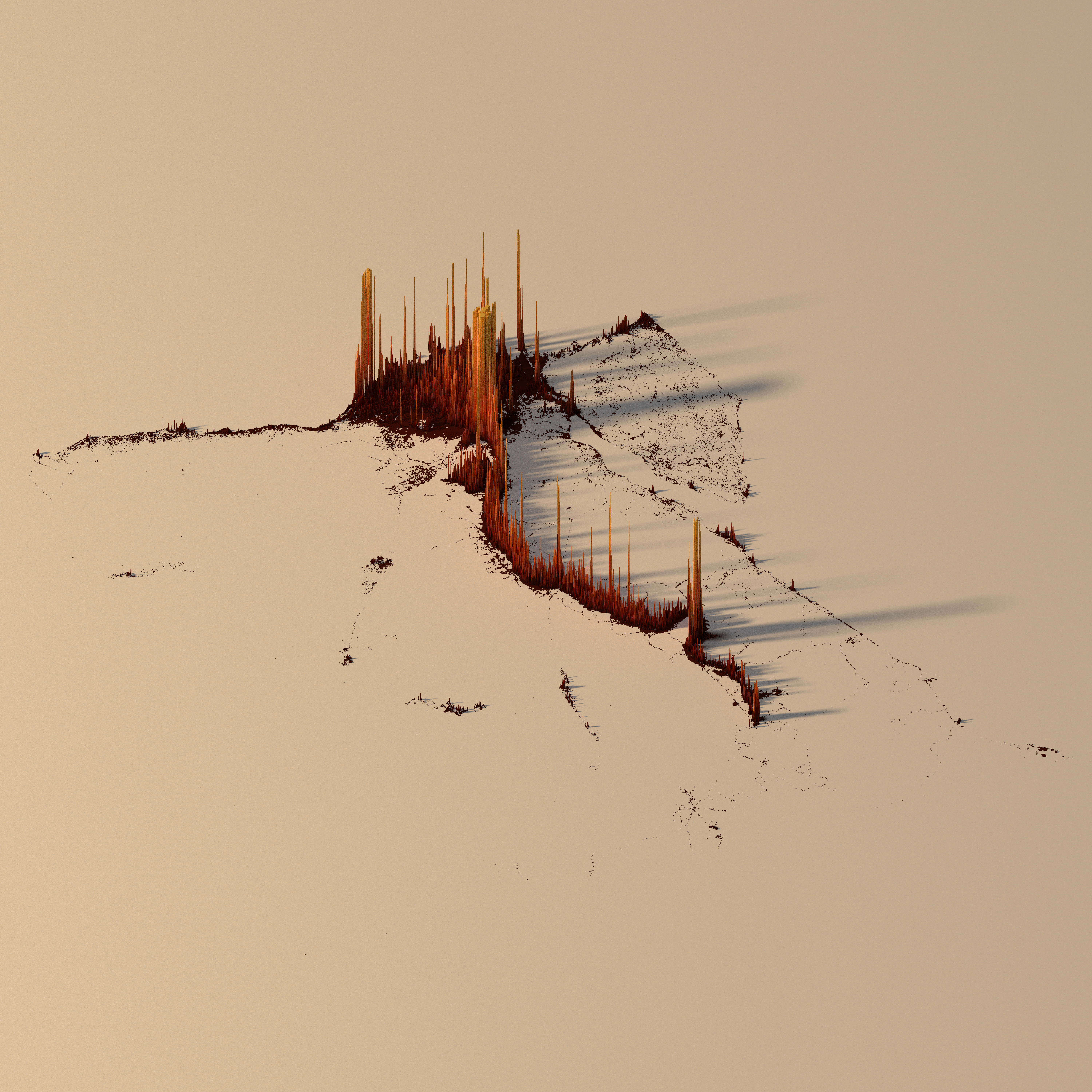 3D Population Density Map of Egypt